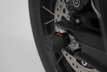 Load image into Gallery viewer, SW-Motech Slider set for rear axle - Black. Triumph Tiger 800 (10-)/ 900 (19-).