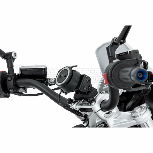 SW-MOTECH Vibration-Damped Quick Release GPS Mounting Base for BMW R1200RT '05-'13, RnineT '14-'16, Ducati Hyperstrada 821 '13-'15, Hypermotard 821 '13-'15, Suzuki GSX-S1000F '15-'16 & Triumph Street Triple Rx '15-'16
