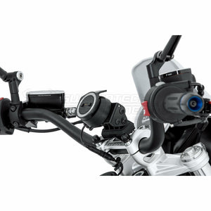 SW-MOTECH Vibration-Damped Quick Release GPS Mounting Base for BMW R1200RT '05-'13, RnineT '14-'16, Ducati Hyperstrada 821 '13-'15, Hypermotard 821 '13-'15, Suzuki GSX-S1000F '15-'16 & Triumph Street Triple Rx '15-'16