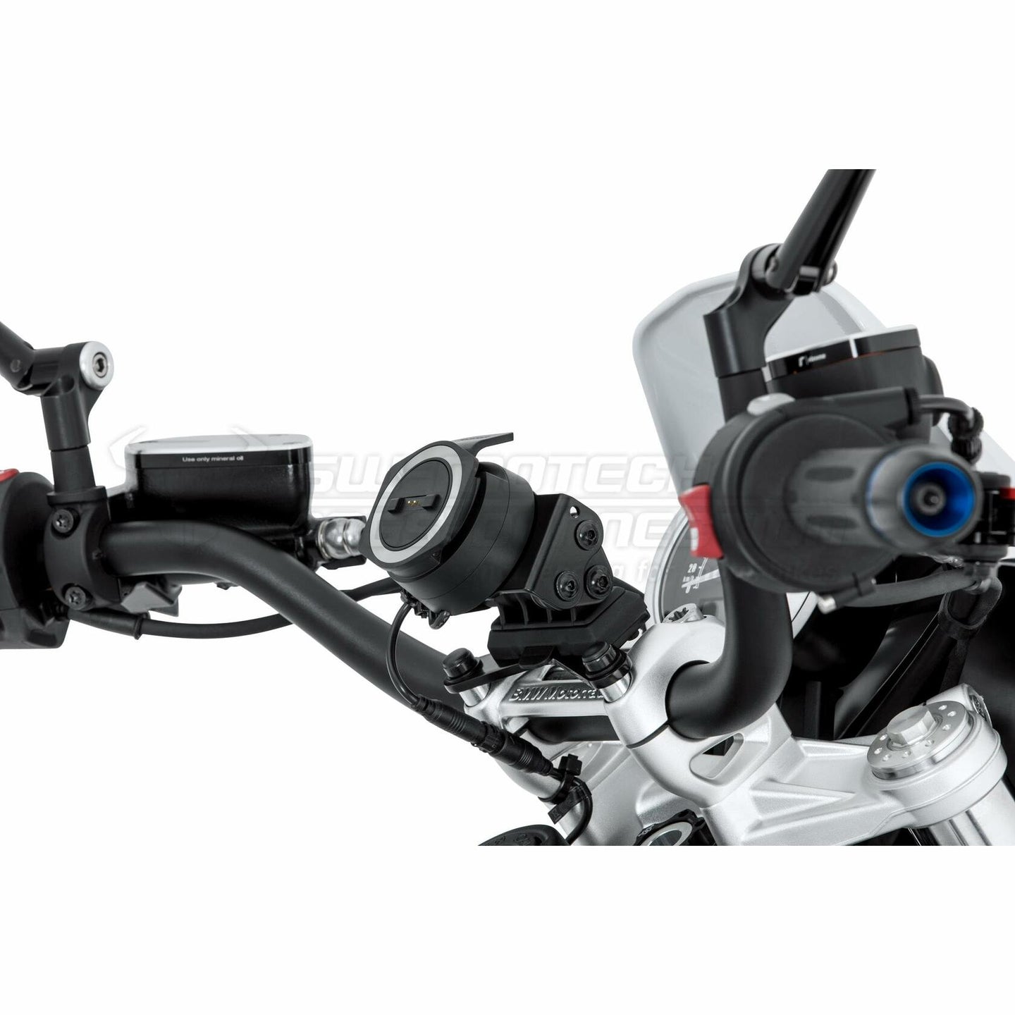 SW-MOTECH Vibration-Damped Quick Release GPS Mounting Base for BMW R1200RT '05-'13, RnineT '14-'16, Ducati Hyperstrada 821 '13-'15, Hypermotard 821 '13-'15, Suzuki GSX-S1000F '15-'16 & Triumph Street Triple Rx '15-'16