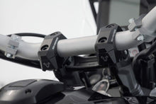 Load image into Gallery viewer, SW-Motech Bar back variable for Ø28 handlebars - H=28mm. Back 5/10/15/20/25/30mm. Black.