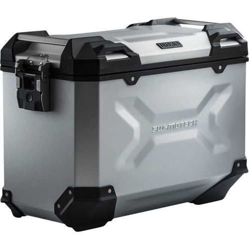 SW-MOTECH TRAX ADVENTURE 45-Liter ALU-BOX Sidecase - Left Anodized Silver Aluminum
