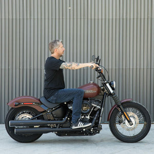 Biltwell | Tracker Handlebar | Black Electroplate | TBW with Insert | 1" | Compatible With Cable Operated Throttles and Harley's Throttle-By-Wire Control Module