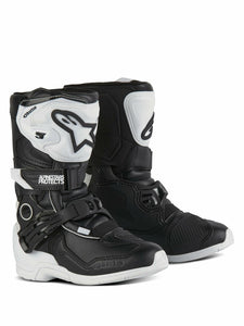 Alpinestars 2014524-21-1: Tech 3S Kids Boots White/Black Sz 1