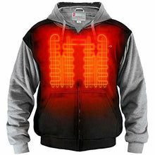 Load image into Gallery viewer, Gerbing 7V Battery Mens Heated Zip Up Hoody Black/Gray SM - Motomike Canada