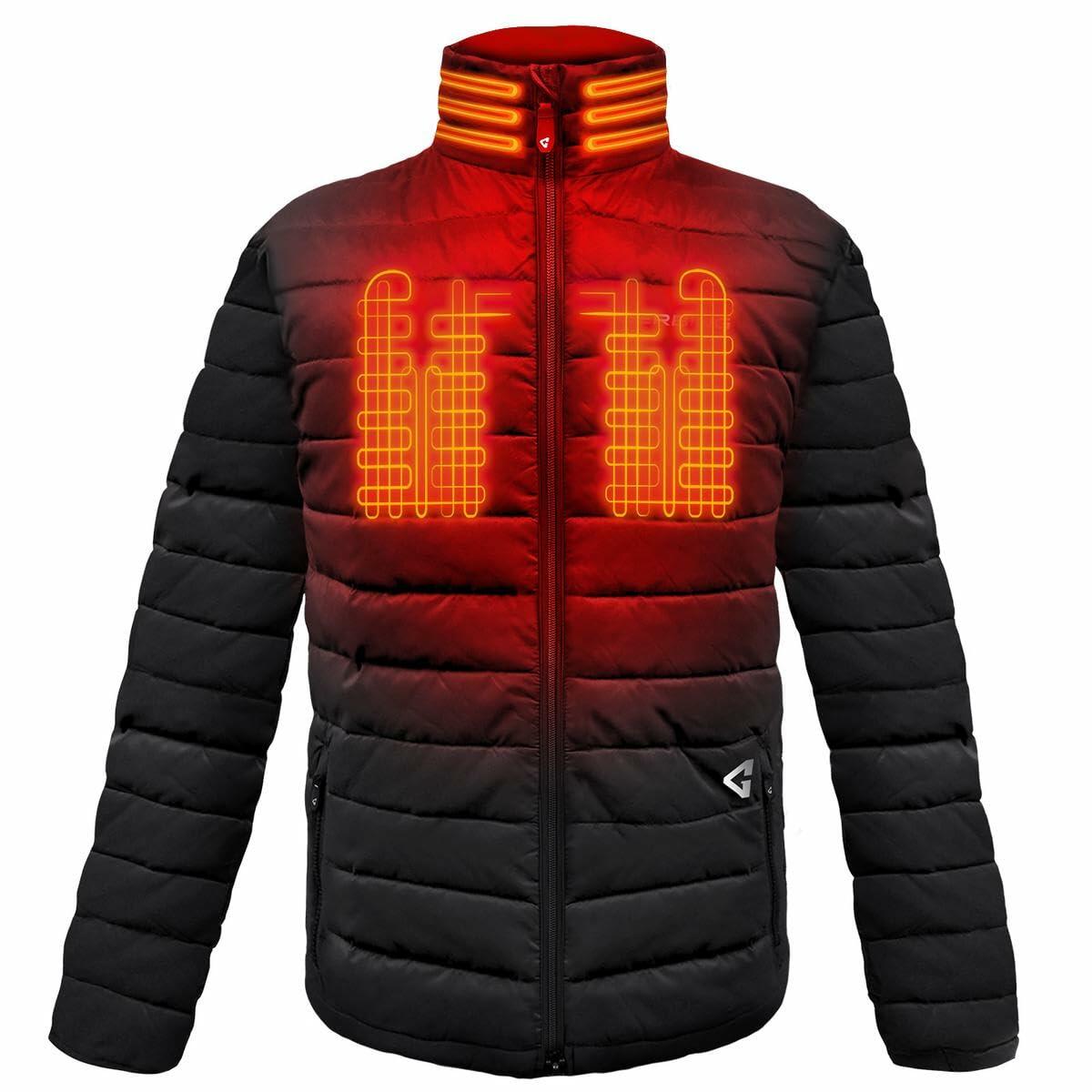 Gerbing 7V Khione Mens Heated Puffed Jacket 2.0 Black SM