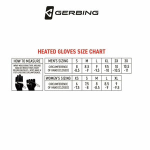 Gerbing GT5 12V Hybrid Heated Motorcycle Gloves Black 3XL