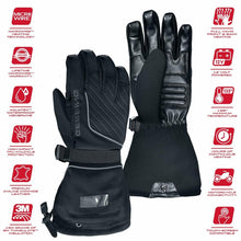 Load image into Gallery viewer, Gerbing GT5 12V Hybrid Heated Motorcycle Gloves Black SM