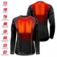 Load image into Gallery viewer, Gerbing 7V Womens Heated Base Layer Long Sleeve Top Black XL