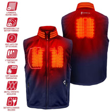 Load image into Gallery viewer, Gerbing 7V Torrid Mens Softshell Heated Vest 2.0 Navy LG
