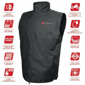 Gerbing 12V Mens Heated Vest Liner Black 3XL