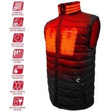 Load image into Gallery viewer, Gerbing 7V Khione Mens Heated Puffed Vest 2.0 Black SM