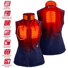 Load image into Gallery viewer, Gerbing 7V Torrid Womens Softshell Heated Vest 2.0 Navy MD