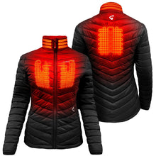 Load image into Gallery viewer, Gerbing 7V Khione Womens Heated Puffed Jacket 2.0 Black XL