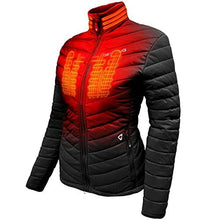 Load image into Gallery viewer, Gerbing 7V Khione Womens Heated Puffed Jacket 2.0 Black XL