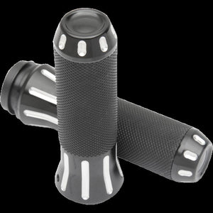 DRAG SPECIALTIES GRIPS CUSTOM 08-19 FLHT  BLK CUT 354127