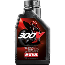 Load image into Gallery viewer, Motul 300V 10W40 Synthetic Motorcycle Racing Oil