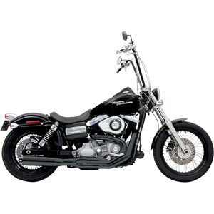 Bassani Road Rage II 2-Into-1 Exhaust System Raven Black Dyna - 1D18RB