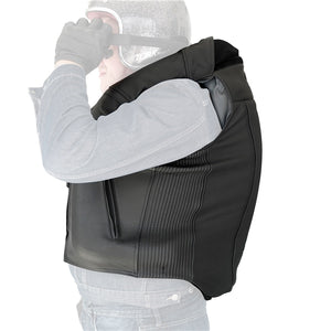 Helite Custom Leather Motorcycle Airbag Vest
