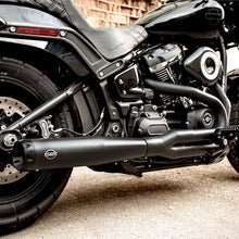 Load image into Gallery viewer, S&amp;S Cycle SuperStreet 2:1 Black Exhaust M8 Softail Harley 2018-2022 50-State