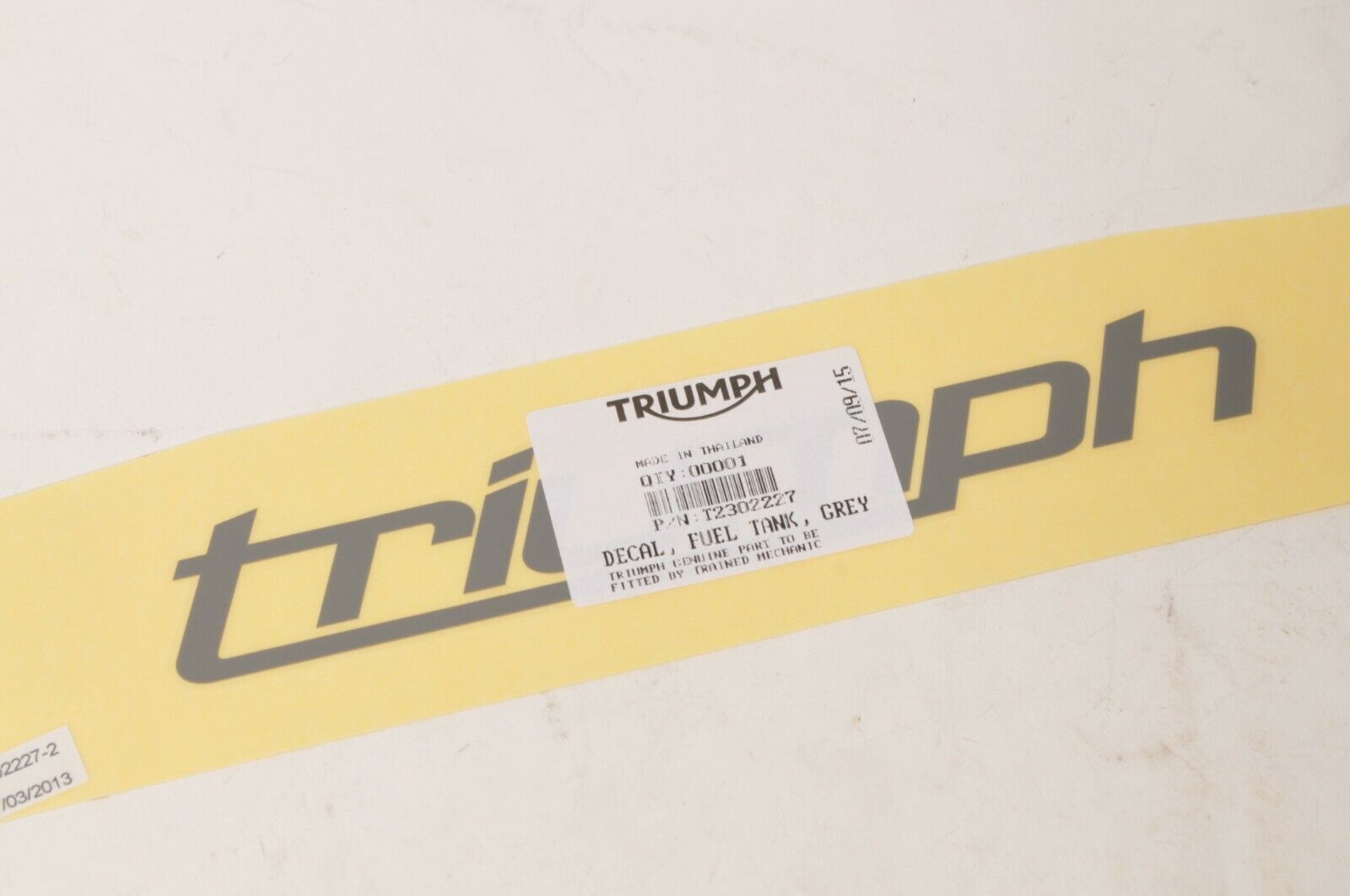 Genuine Triumph T2302227 Decal,Tank,Grey for Black Bikes | Speed Triple  Daytona