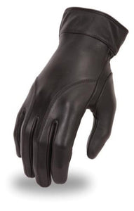 First MFG Dame Women's Black Leather Motorcycle Gloves w/Gel Comfort Palm