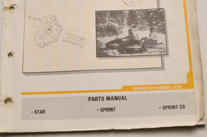 Vintage Polaris Parts Manual 9911272 - 1987 Star Sprint Snowmobile - Genuine OEM