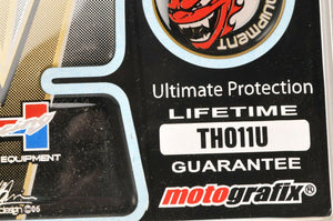MOTOGRAFIX TH011U Motorcycle Gel Tank Pad - Honda CBR1000XX Style Black Gold
