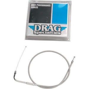 Drag Specialties Braided Stainless Idle Cable for Harley FLHRS 04-07 | 0651-0172
