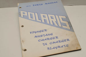 Vintage Polaris Parts Manual 1971 Voyager Mustang Charger+Snowmobile Genuine OEM