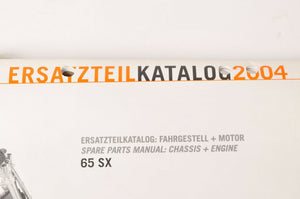 Genuine Factory KTM Spare Parts Manual - 65 SX 2004 04  |  3208115