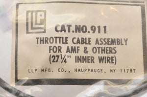 NEW/NOS LLP VINTAGE CABLE, THROTTLE #911 AMF & OTHERS 27.25" INNER WIRE