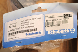Genuine Schuberth Helmet Visor Shield- 4990003300 80% Tinted S2 C3 pinlock ready