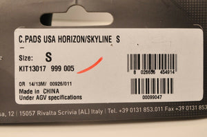 GENUINE AGV Cheek Pads - KIT13017-999-005 Horizon Skyline Helmet Small S
