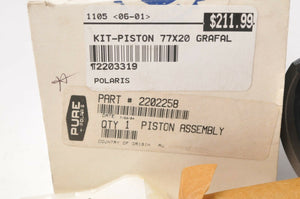 Genuine Polaris 2202258 Piston Kit w/Rings,Pin,Clips Coated - 600 XC SP Classic