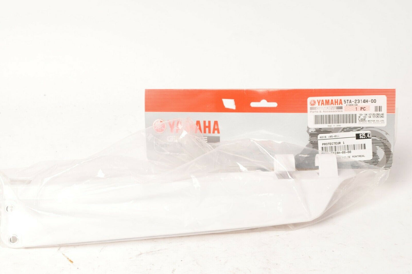 Genuine Yamaha 5TA-2314H-00 Front Fork Protector Shield - LEFT - YZ WR 2003-2004
