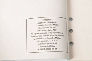 Genuine Yamaha Factory Assembly Manual 1992 92 Enticer 410 | ET410TRS