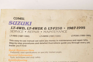 Clymer Service Repair Maintenance Shop Manual: Suzuki LT4WD LTF250 1987-95  M483