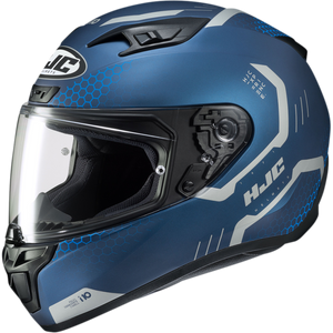 HJC i10 - Satin Blue/White Motorcycle Helmet DOT SNELL Certified | Size Large L