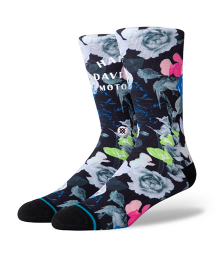 Stance x Harley Davidson Socks - Flower Power Crew Socks Floral
