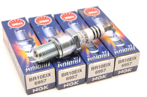 (4) NGK BR10EIX 6957 Spark Plug Plugs Bougies - Lot of Four / Lot de Quatre