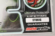 Load image into Gallery viewer, MOTOGRAFIX ST061G Motorcycle Gel Tank Pad - Tribal Flames Green - Universal