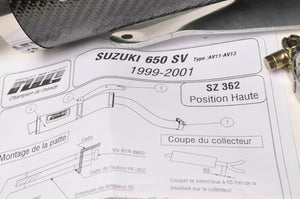 NEW Mig Exhaust Concepts - SZ362-C High Mount Pipe - Suzuki SV650 1999-2002