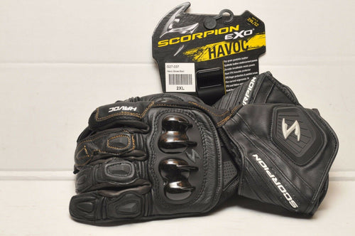 SCORPION HAVOC PERFORATED motorcycle gloves  BLACK 2XL Leather Mens