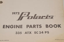 Load image into Gallery viewer, Vintage Polaris Parts Manual 1972 Engine 335 ATX EC 34 PS Snowmobile Genuine OEM