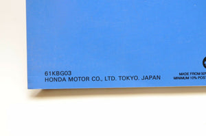 Genuine OEM Honda Factory Service Shop Manual 61KBG03 1991-2000 CB250 NIGHTHAWK