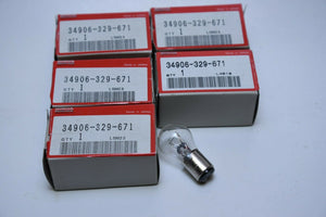 Honda Bulb 34906-329-671 Qty:5 (6V32/3CP) Dealer Shop Bulk Lot of FIVE (5)