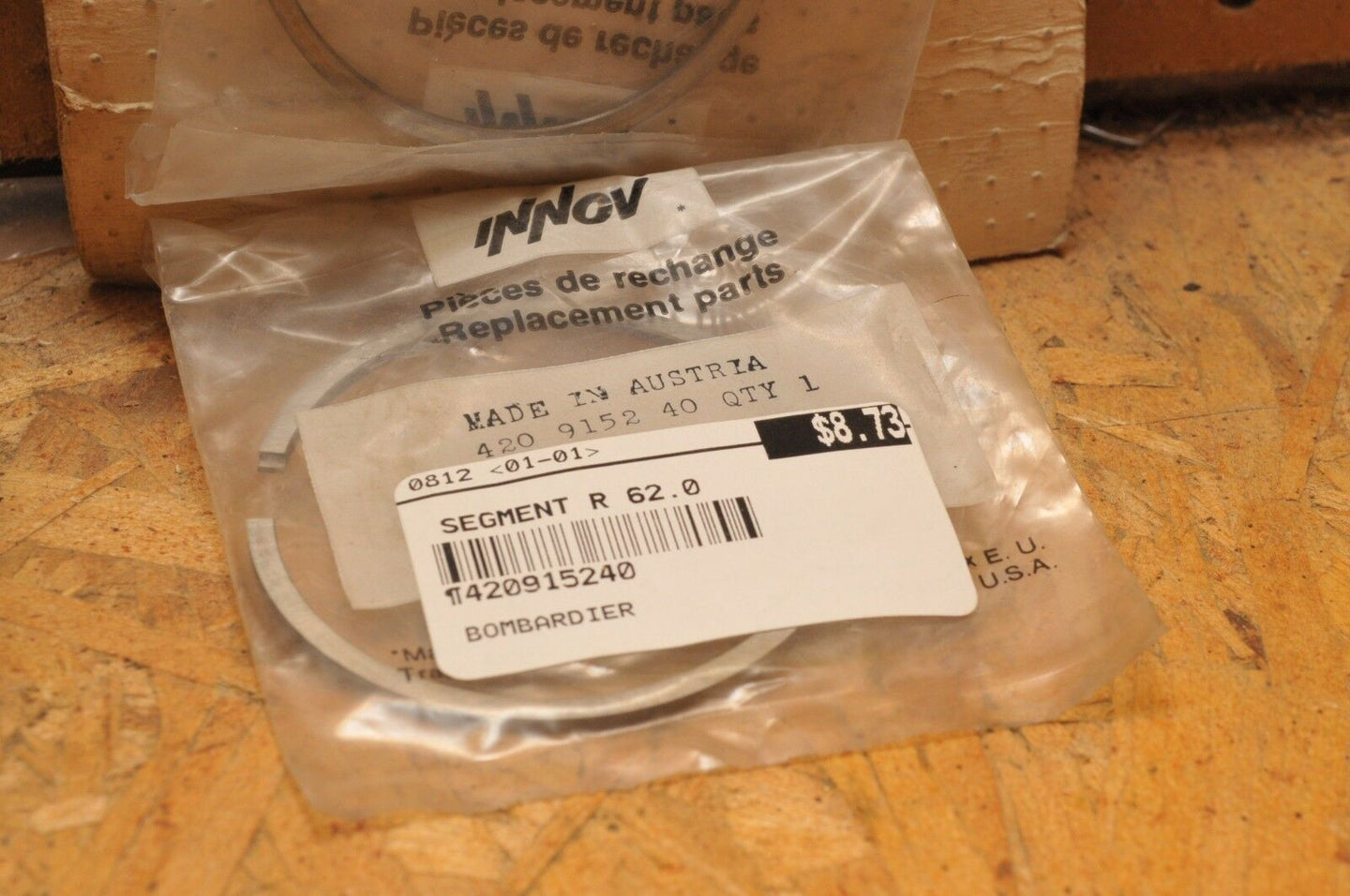 GENUINE SKIDOO SKI-DOO CANAM BRP PISTON RING 420915240 NEW NOS 62.0