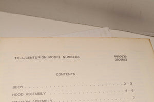 Vintage Polaris Parts Manual 9910652  1980 TX-L Centurion Snowmobile OEM Genuine