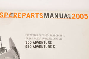 Genuine Factory KTM Spare Parts Manual Chassis 950 Adventure/S 2005 05 | 3208190